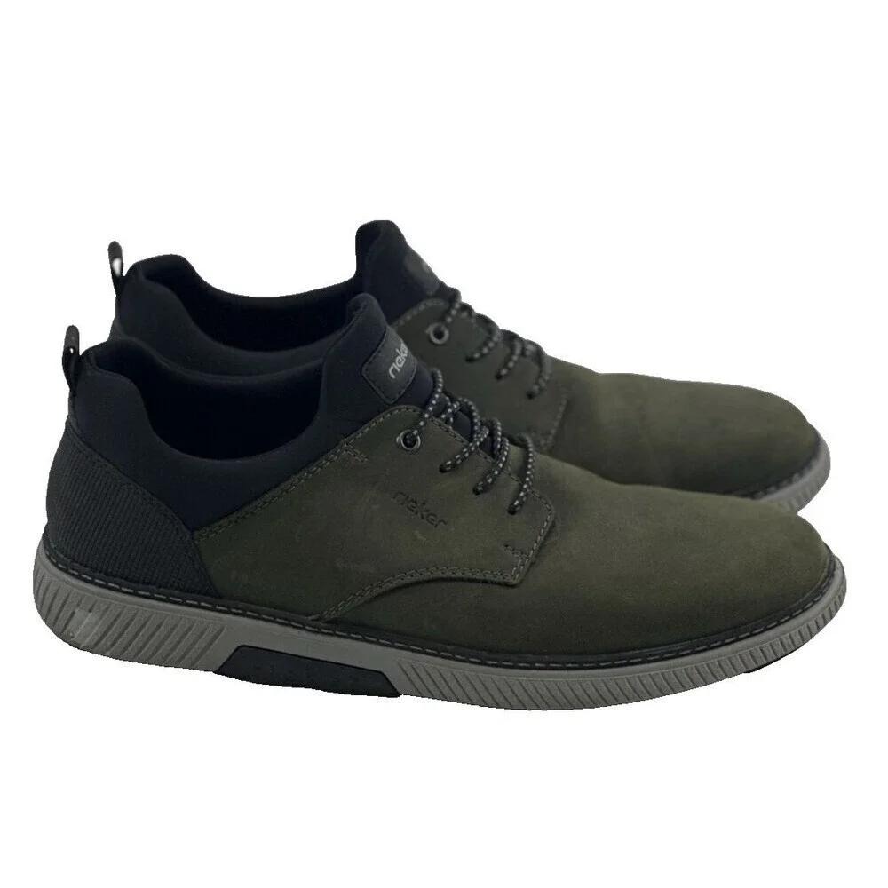 Rieker Stan 60 Slip‎ On Sneaker Green Suede Moor Schwartz Lightweight Men 46 12